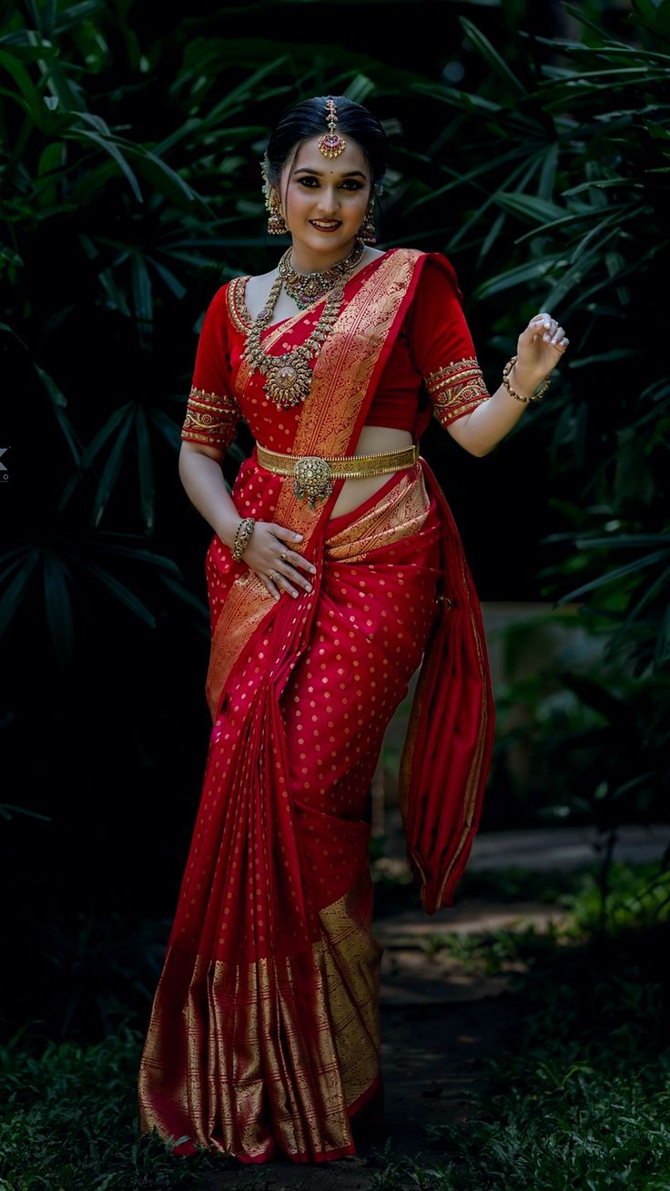 Wedding saree in timeless silk